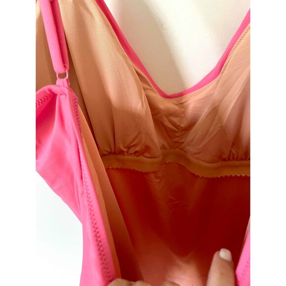 J. Crew Classic Basic One Piece Bathing Suit Pink Size 22 Plus NEW - Picture 6 of 7